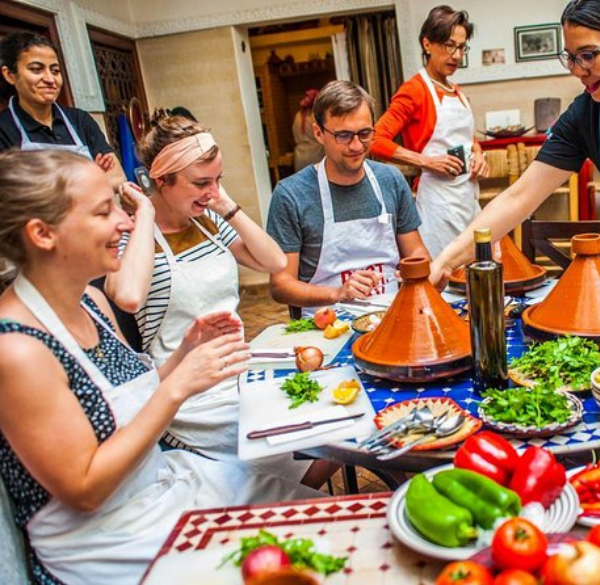 Clase de cocina marroquí en Marrakech